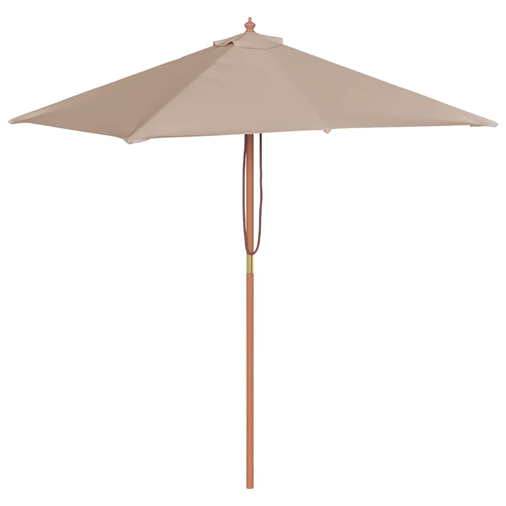 Parasol vidaxl avec pôle en bois 150x200 cm taupe
