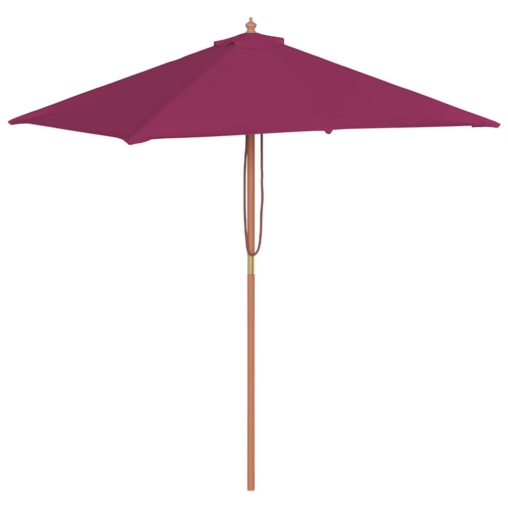Vidaxl parasol avec poteau en bois 150x200 cm Bordeaux rouge