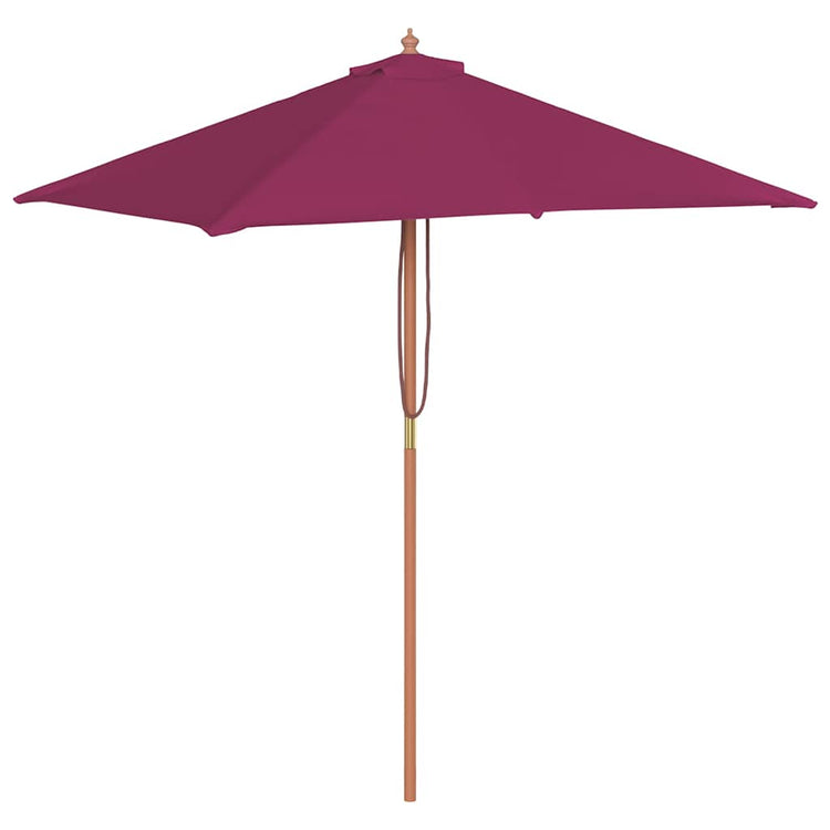 Vidaxl parasol avec poteau en bois 150x200 cm Bordeaux rouge
