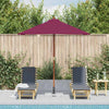 Vidaxl parasol avec poteau en bois 150x200 cm Bordeaux rouge