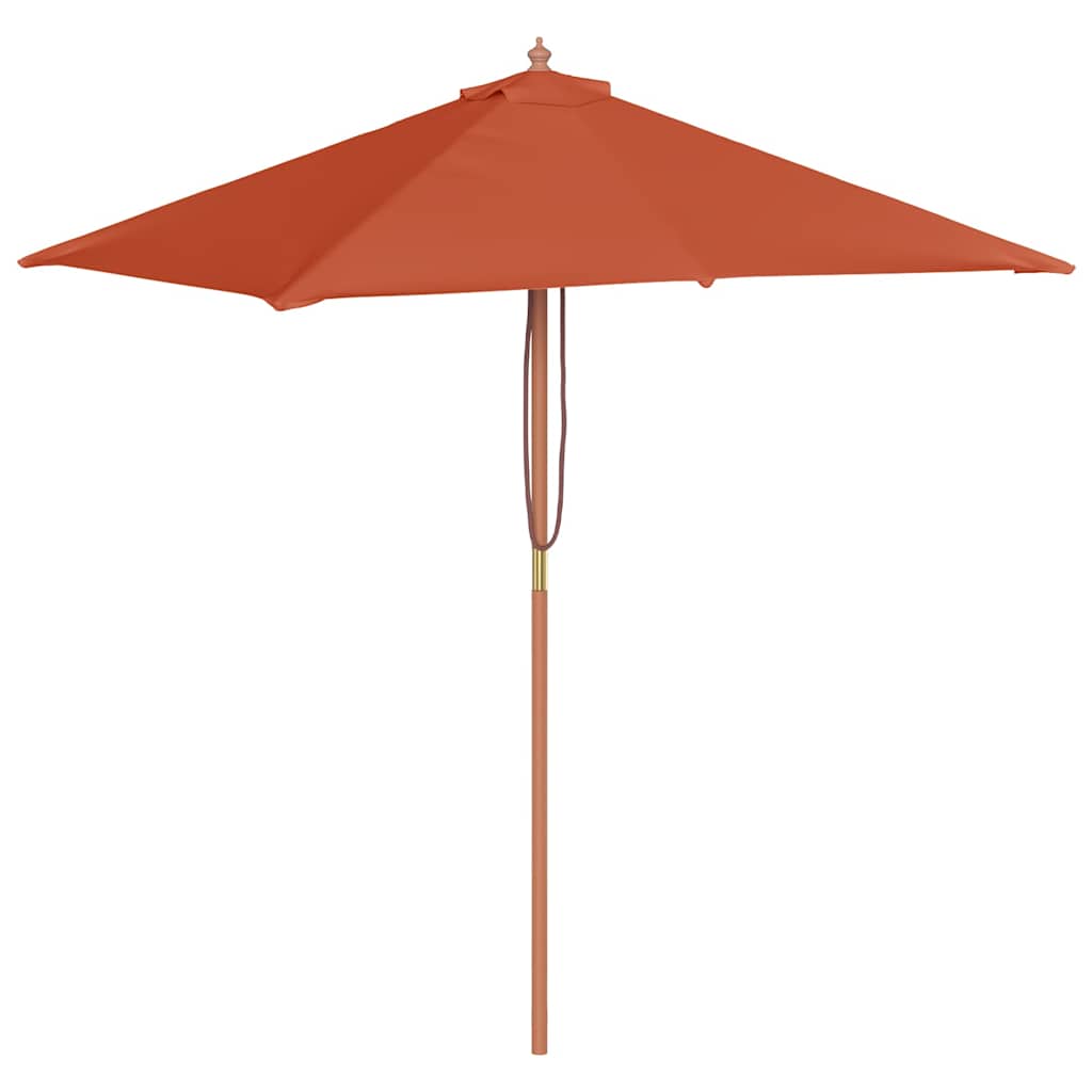 Vidaxl parasol avec poteau en bois 150x200 cm en terre cuite -colored