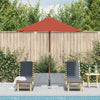 Vidaxl parasol avec poteau en bois 150x200 cm en terre cuite -colored