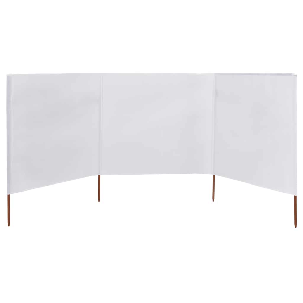 Pare-brise Vidaxl 3 panneaux 400x120 cm tissu blanc
