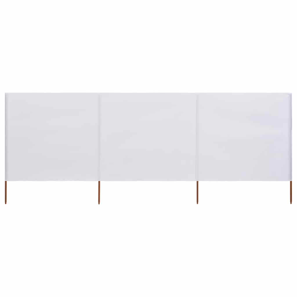 Pare-brise Vidaxl 3 panneaux 400x120 cm tissu blanc