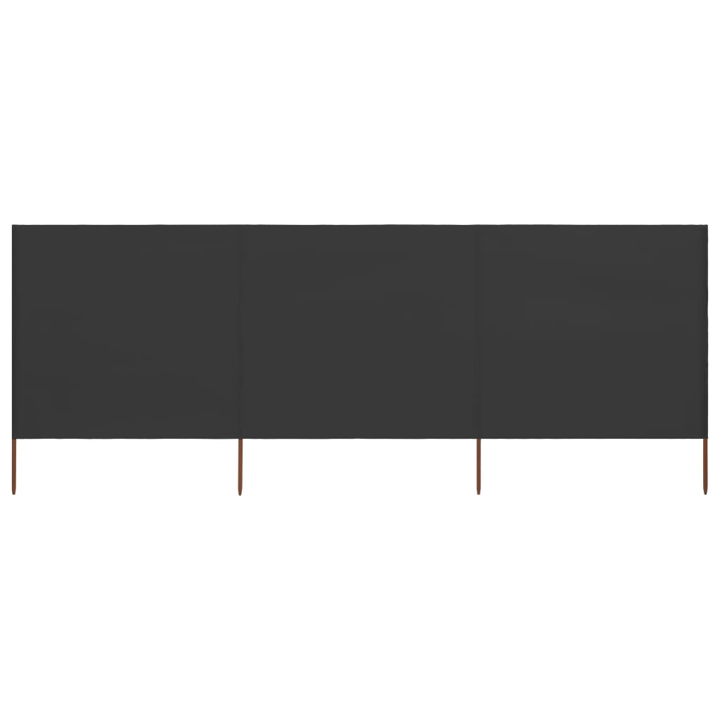 Vidaxx coupe-vent 3 panneaux 400x120 cm tissu anthracite