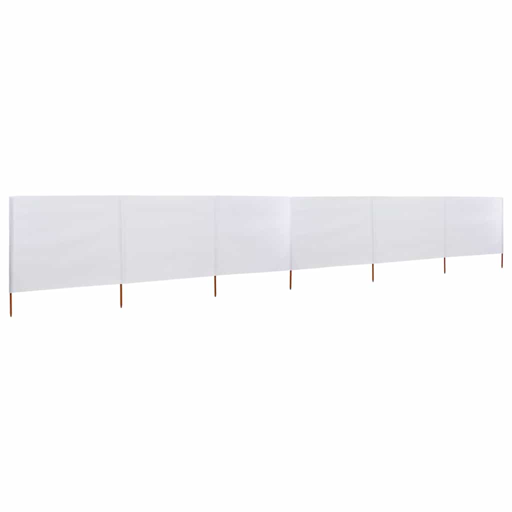 Pare-brise vidaxl 6 panneaux 800x80 cm tissu blanc