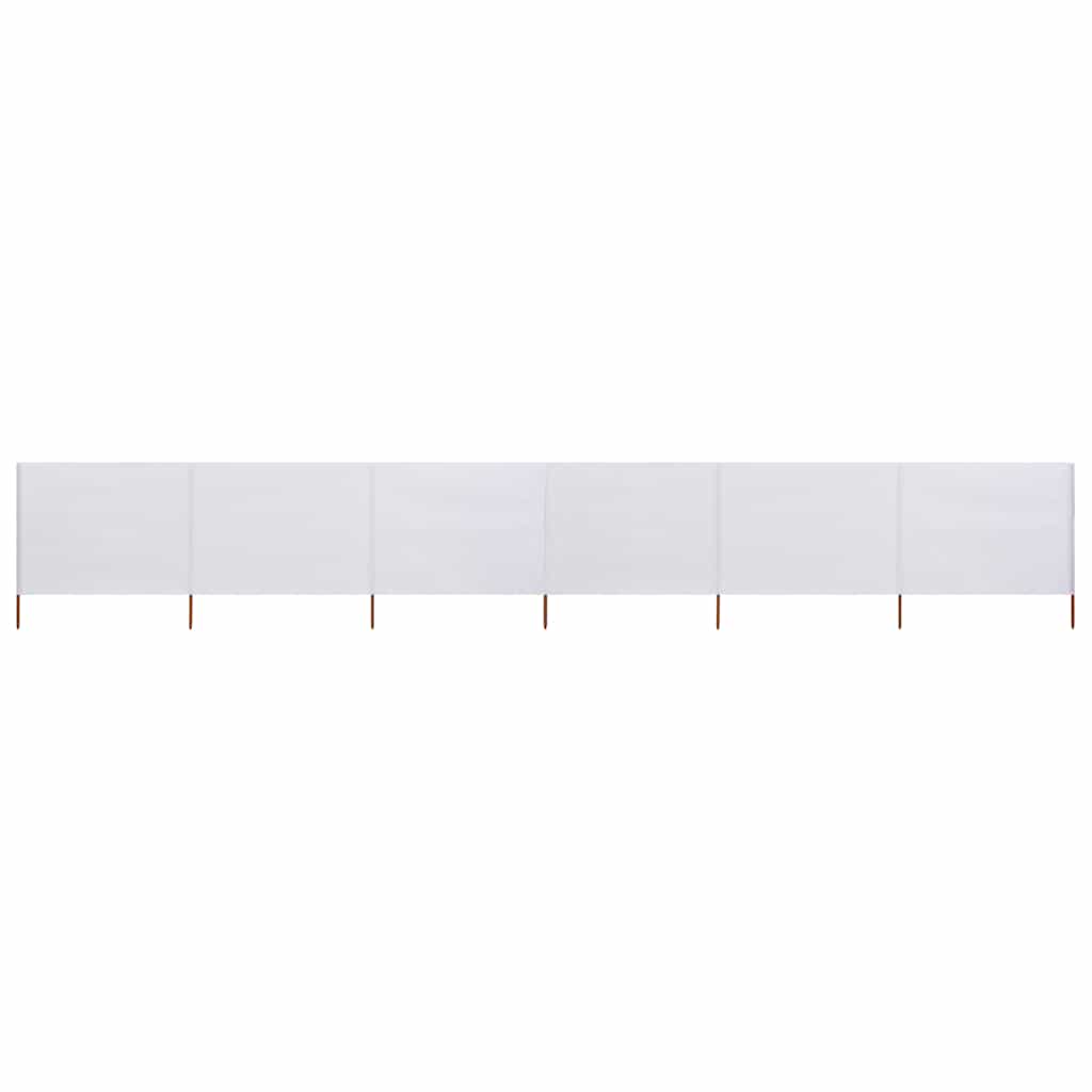 Pare-brise vidaxl 6 panneaux 800x80 cm tissu blanc