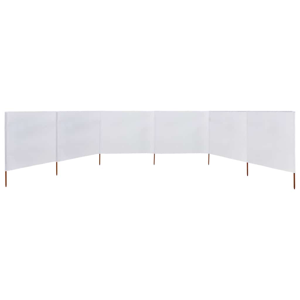 Pare-brise vidaxl 6 panneaux 800x80 cm tissu blanc