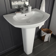 Vidaxl Washingin sur pied détaché 650x520x200 mm en céramique blanc - afbeelding 1
