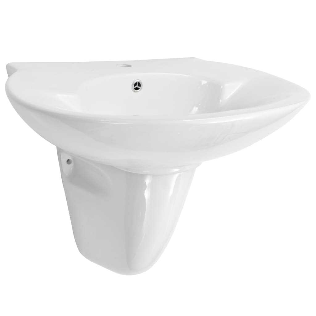 Vidaxl Washbasin Mur-MountEd 690x520x210 mm Céramique blanc