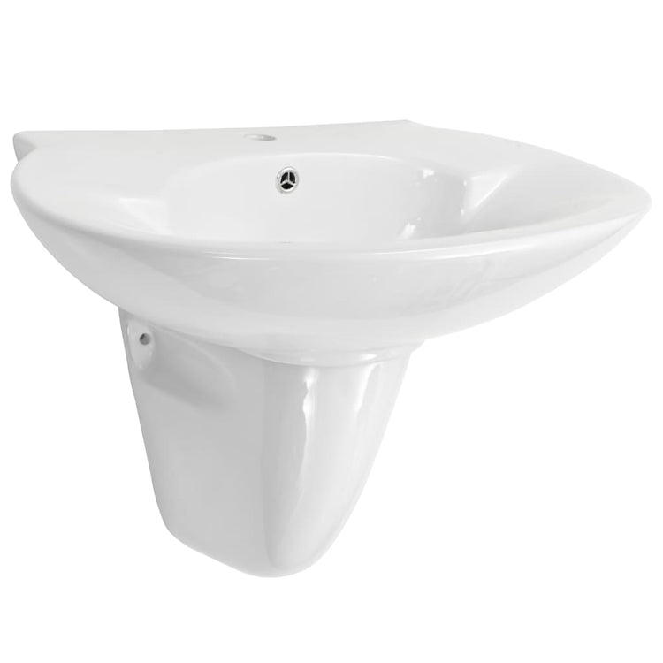 Vidaxl Washbasin Mur-MountEd 690x520x210 mm Céramique blanc