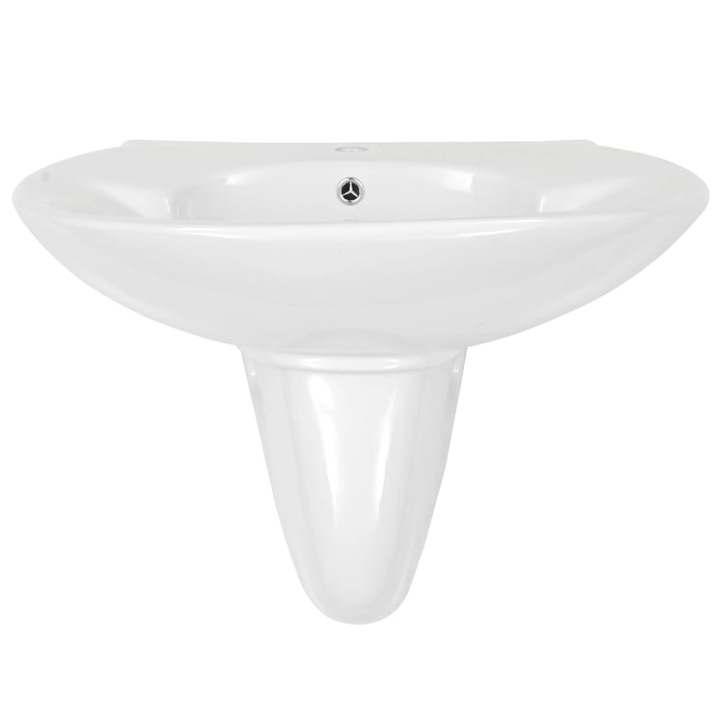 Vidaxl Washbasin Mur-MountEd 690x520x210 mm Céramique blanc