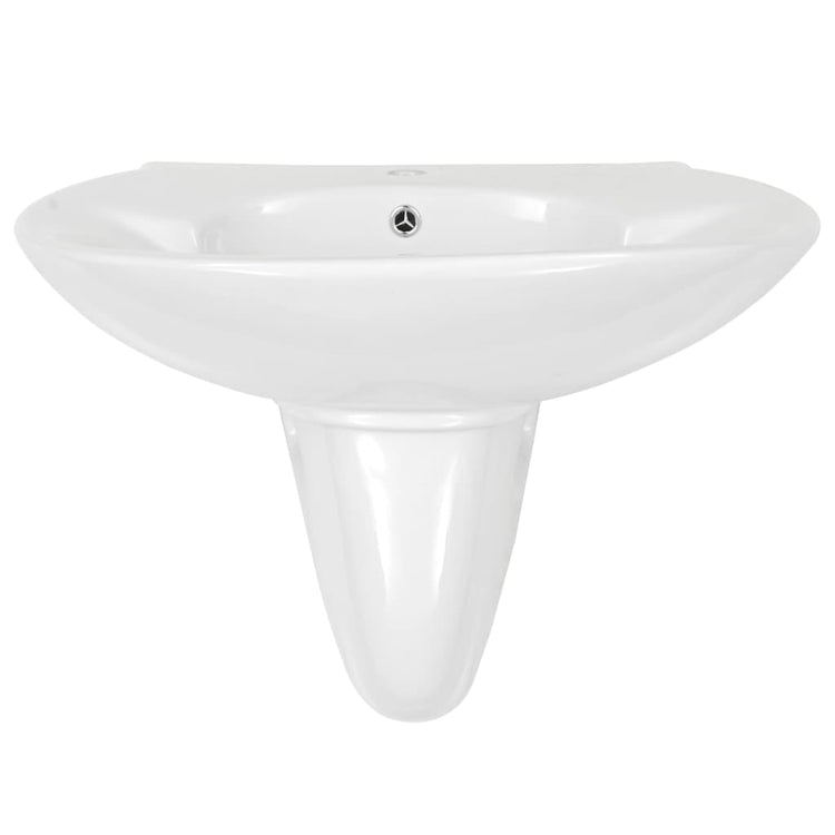 Vidaxl Washbasin Mur-MountEd 690x520x210 mm Céramique blanc