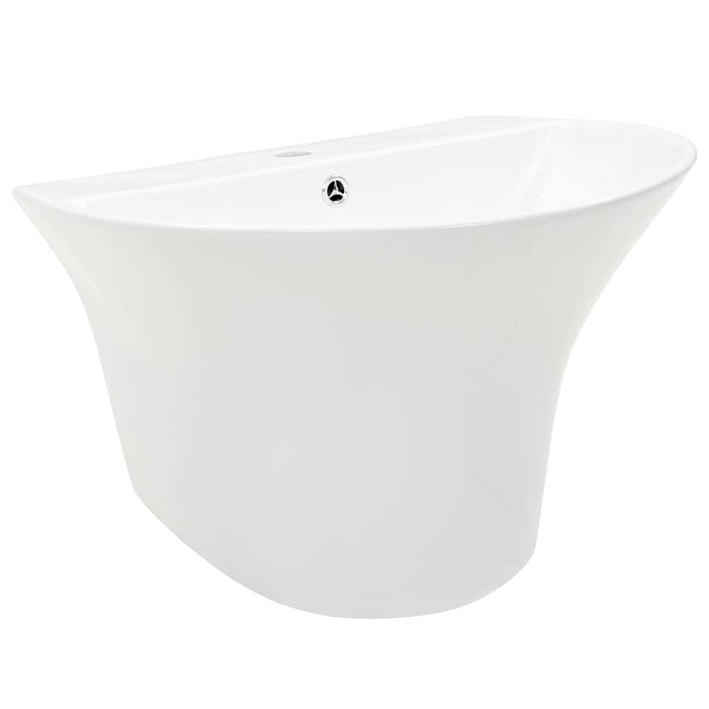 Vidaxl vasque blanche 56 x 48 x 42 cm céramique émaillée