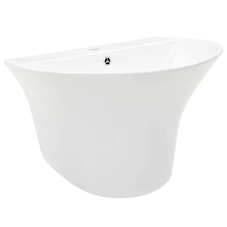 Vidaxl vasque blanche 56 x 48 x 42 cm céramique émaillée