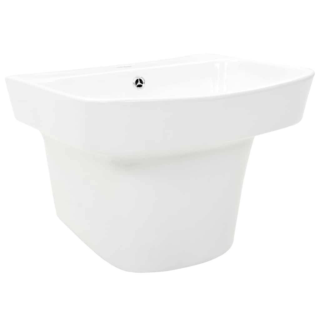 Vidaxl vasque blanche 50 x 45 x 41 cm céramique émaillée