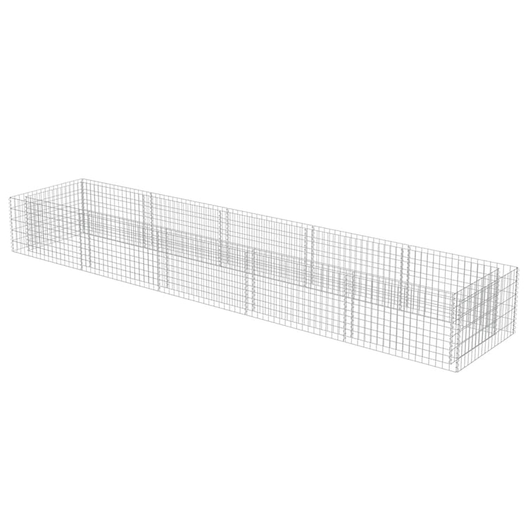 Vidaxl Gabion Planter surélevé 450x90x50 cm en acier galvanisé