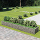 Vidaxl Gabion Planter surélevé 450x90x50 cm en acier galvanisé