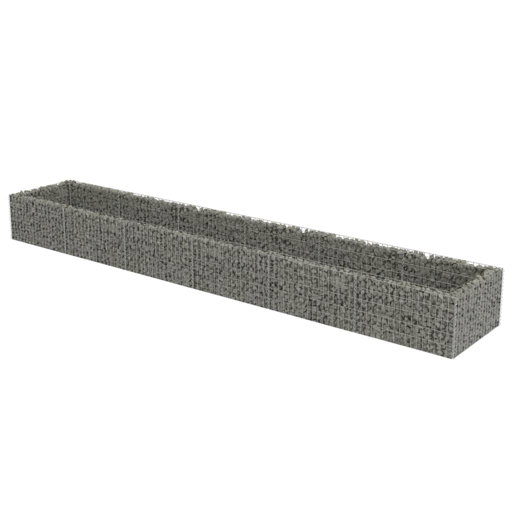 Vidaxl Gabion Planter surélevé 540x90x50 cm en acier galvanisé