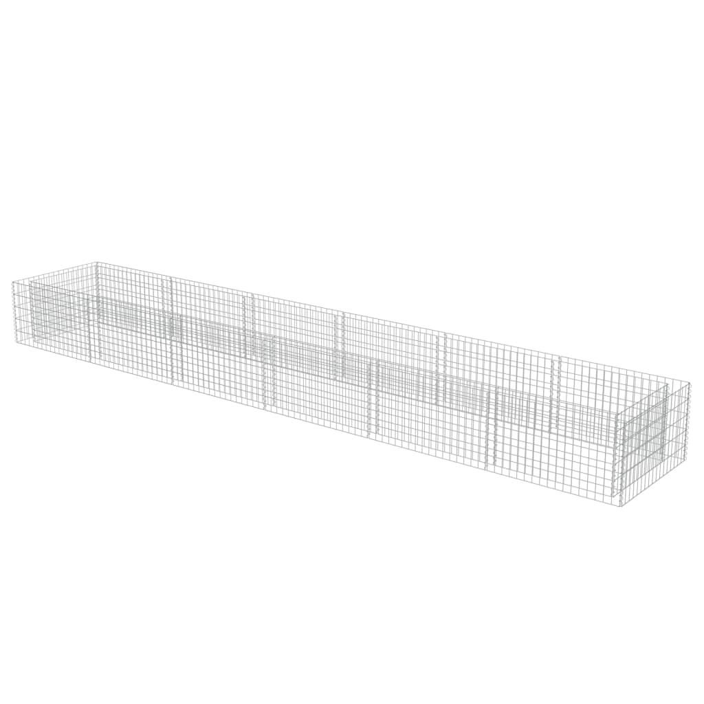 Vidaxl Gabion Planter surélevé 540x90x50 cm en acier galvanisé