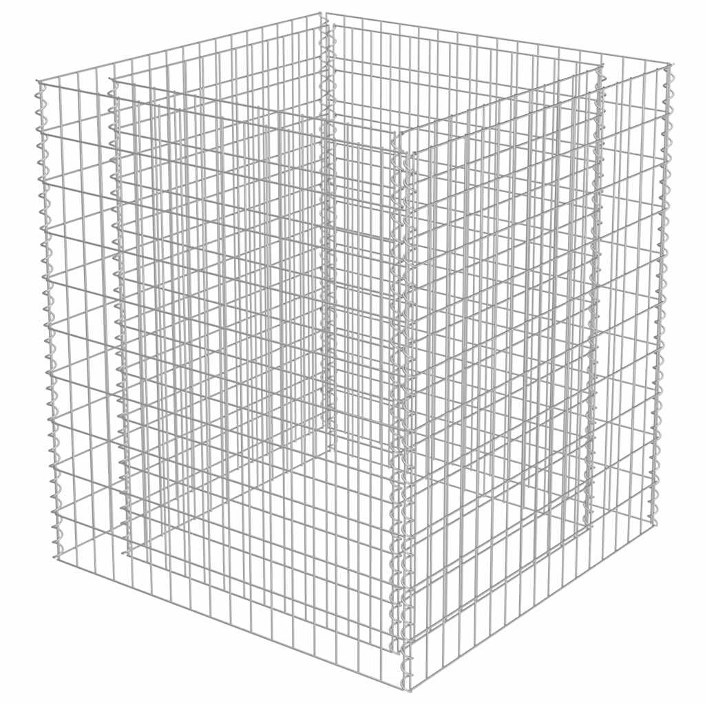 Vidaxl Gabion Planter insenté 90x90x100 cm en acier galvanisé