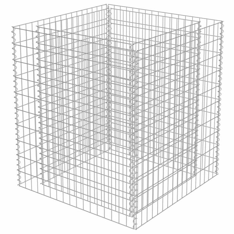 Vidaxl Gabion Planter insenté 90x90x100 cm en acier galvanisé