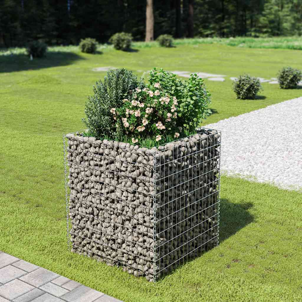 Vidaxl Gabion Planter insenté 90x90x100 cm en acier galvanisé