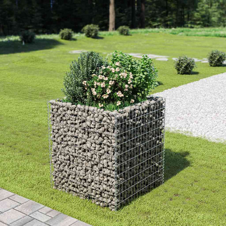 Vidaxl Gabion Planter insenté 90x90x100 cm en acier galvanisé
