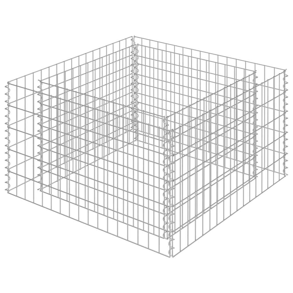 Vidaxl Gabion Planter a augmenté de 90x90x50 cm en acier galvanisé
