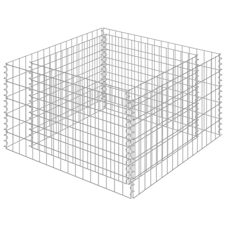Vidaxl Gabion Planter a augmenté de 90x90x50 cm en acier galvanisé