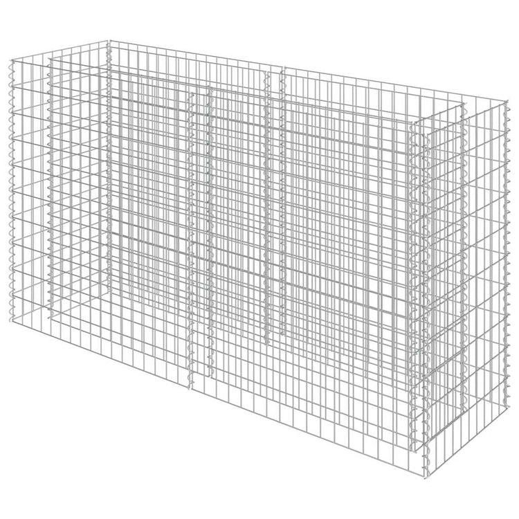Vidaxl Gabion Planter surélevé 180x50x100 cm en acier galvanisé