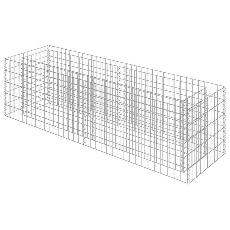 Vidaxl Gabion Planter surélevé 180x50x50 cm en acier galvanisé