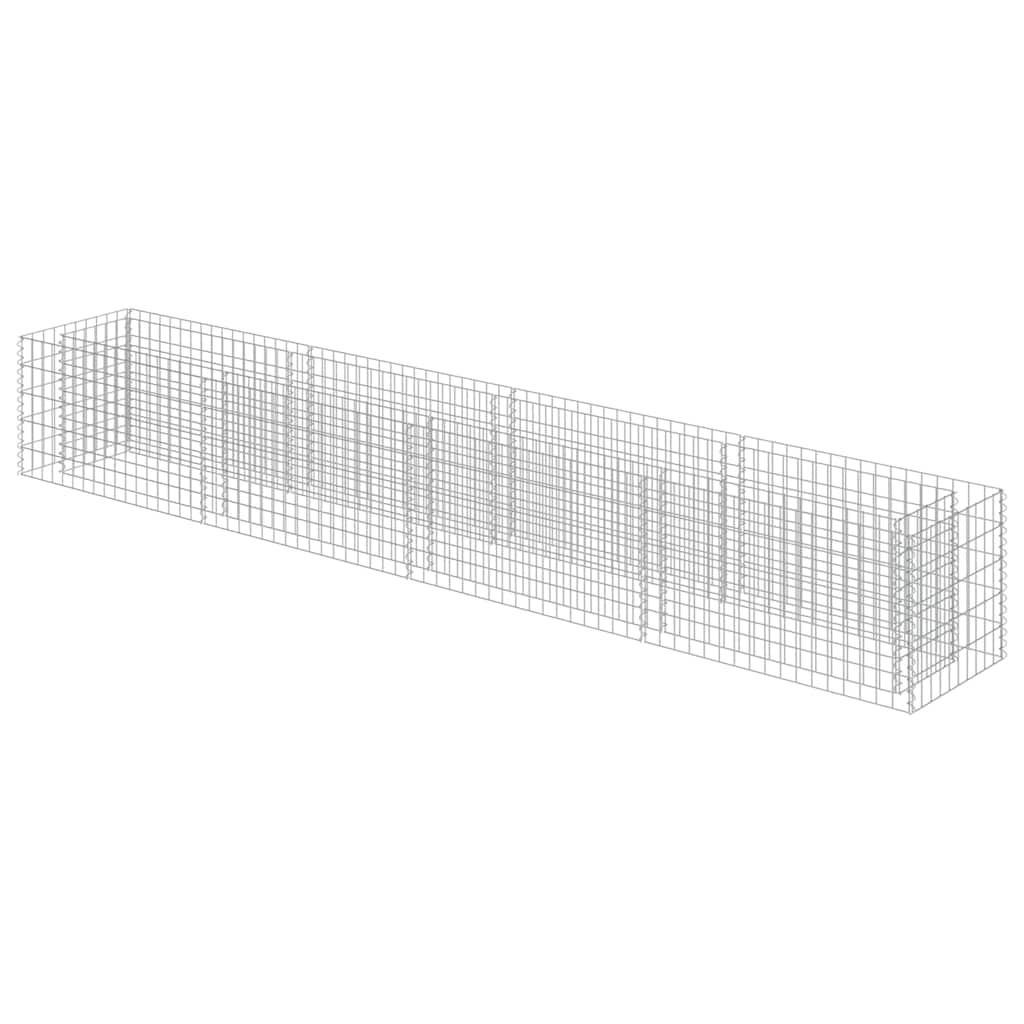 Vidaxl Gabion Planter insenté 360x50x50 cm en acier galvanisé