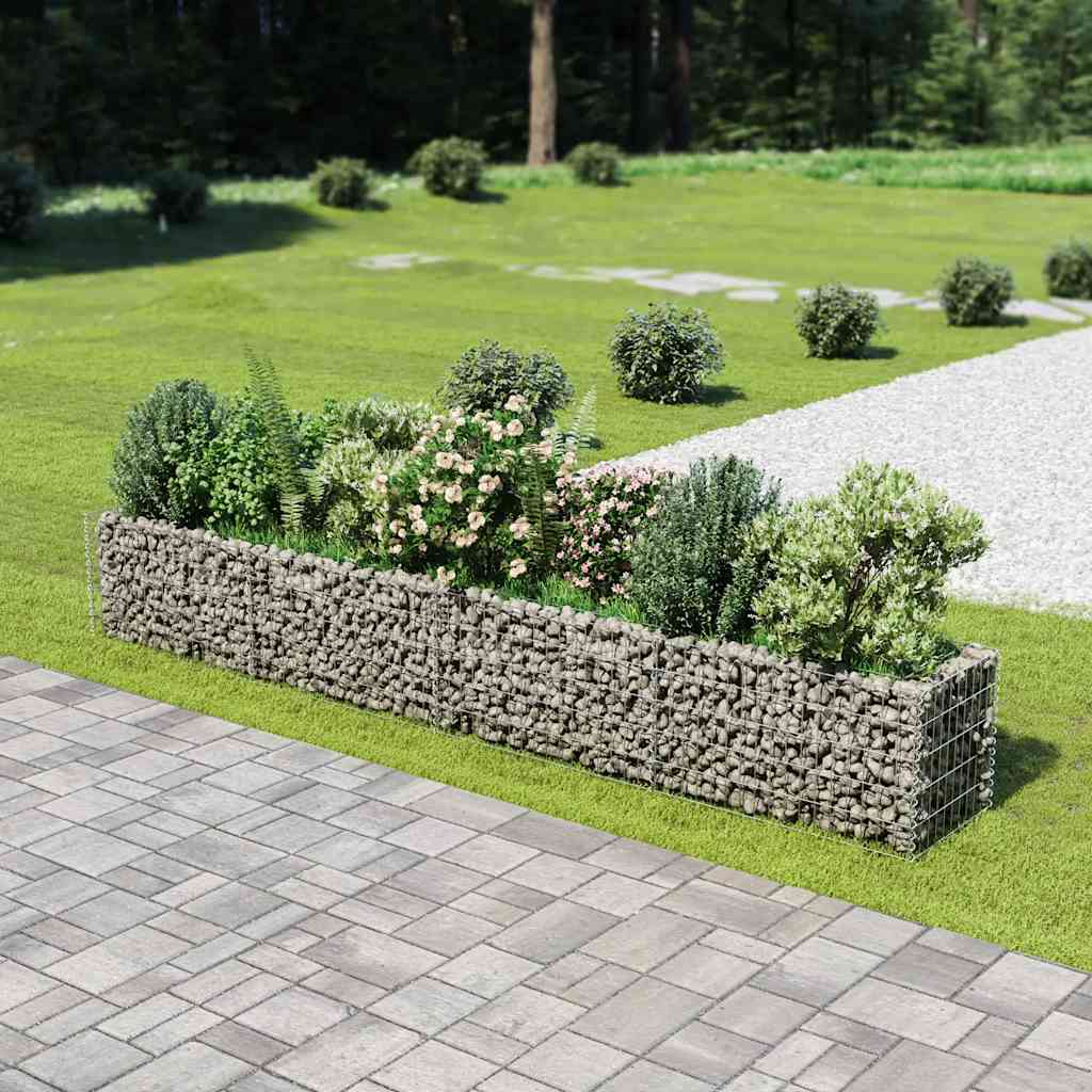 Vidaxl Gabion Planter insenté 360x50x50 cm en acier galvanisé