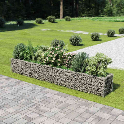 Vidaxl Gabion Planter insenté 360x50x50 cm en acier galvanisé