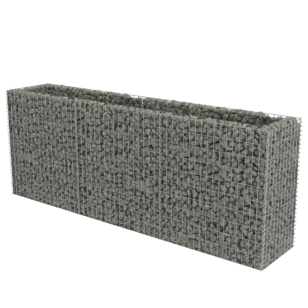 Vidaxl Gabion Planter surélevé 270x50x100 cm en acier galvanisé