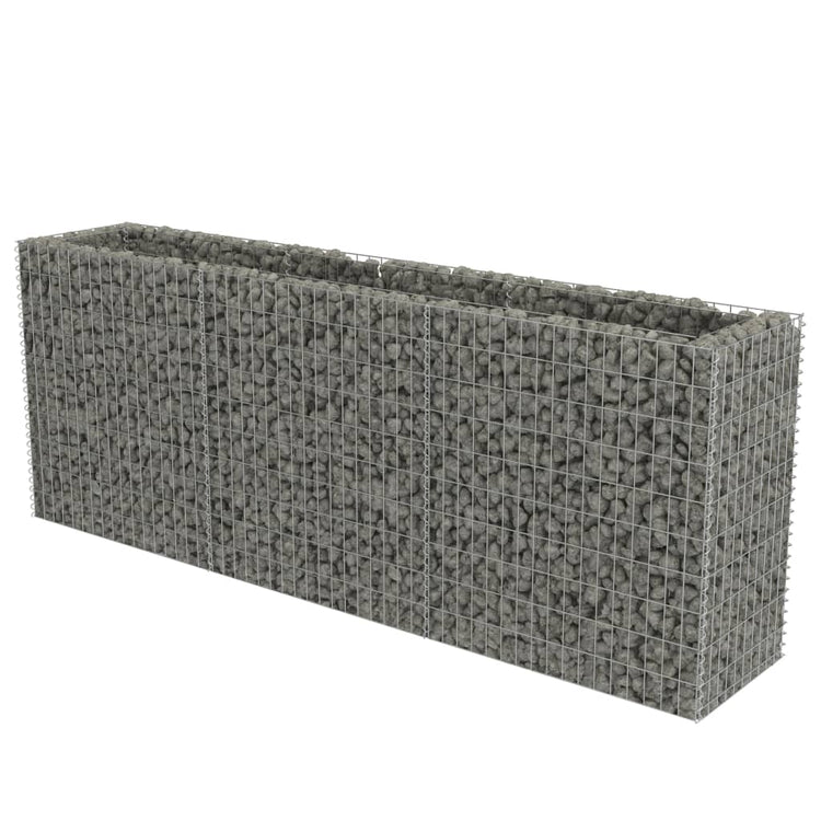 Vidaxl Gabion Planter surélevé 270x50x100 cm en acier galvanisé