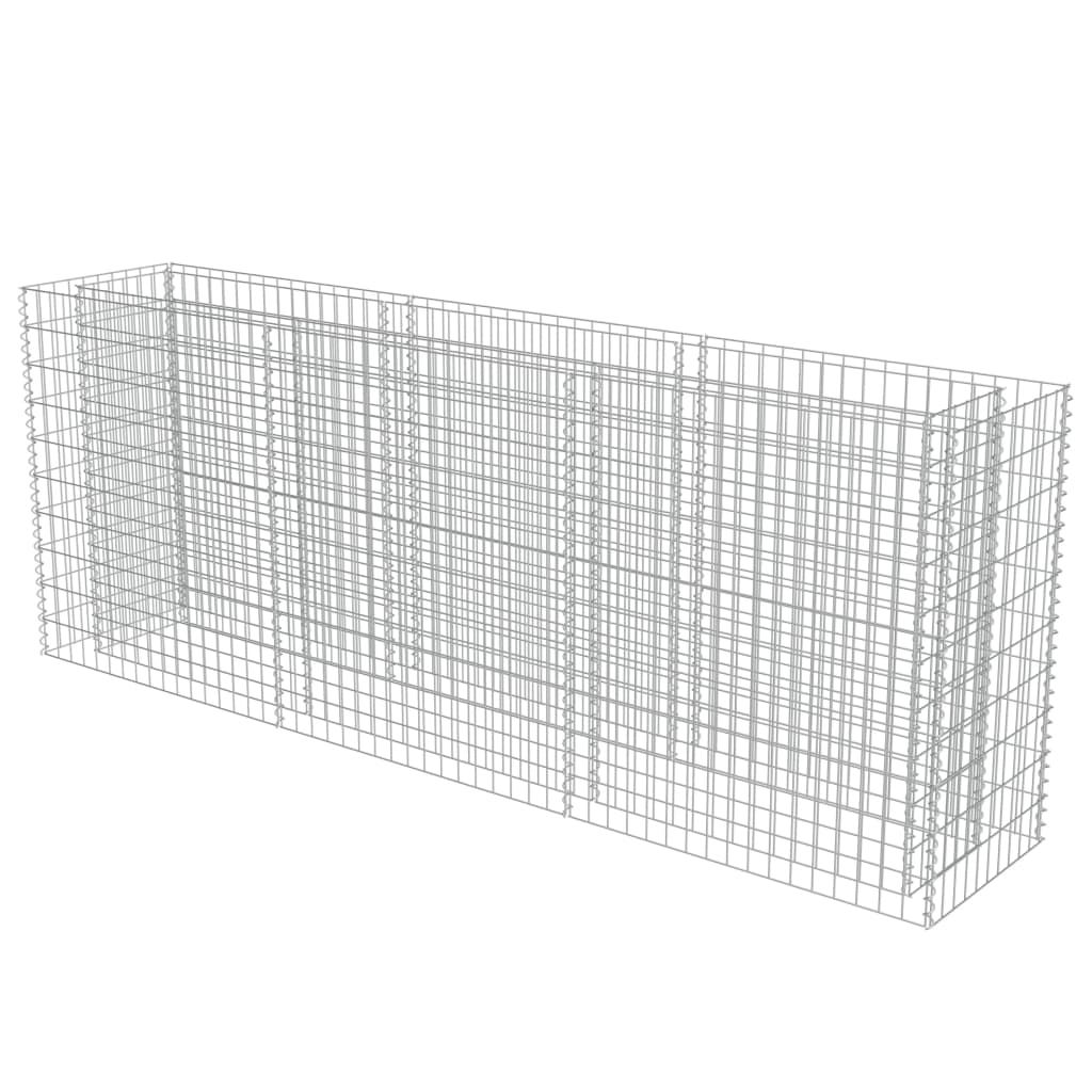 Vidaxl Gabion Planter surélevé 270x50x100 cm en acier galvanisé