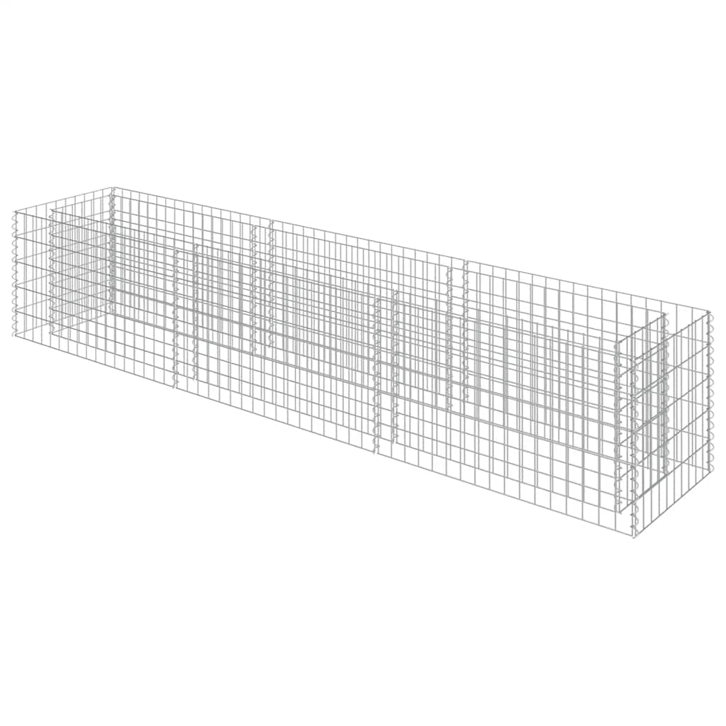 Vidaxl Gabion Planter surélevé 270x50x50 cm en acier galvanisé