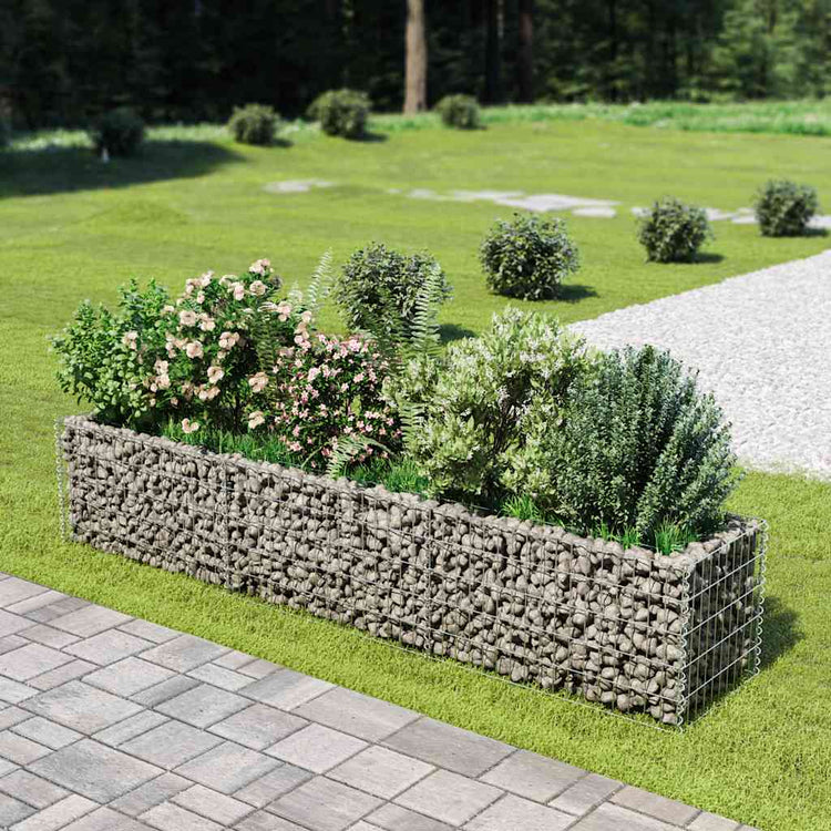 Vidaxl Gabion Planter surélevé 270x50x50 cm en acier galvanisé
