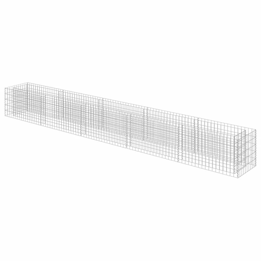 Vidaxl Gabion Planter surélevé 450x50x50 cm en acier galvanisé