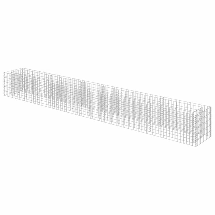Vidaxl Gabion Planter surélevé 450x50x50 cm en acier galvanisé