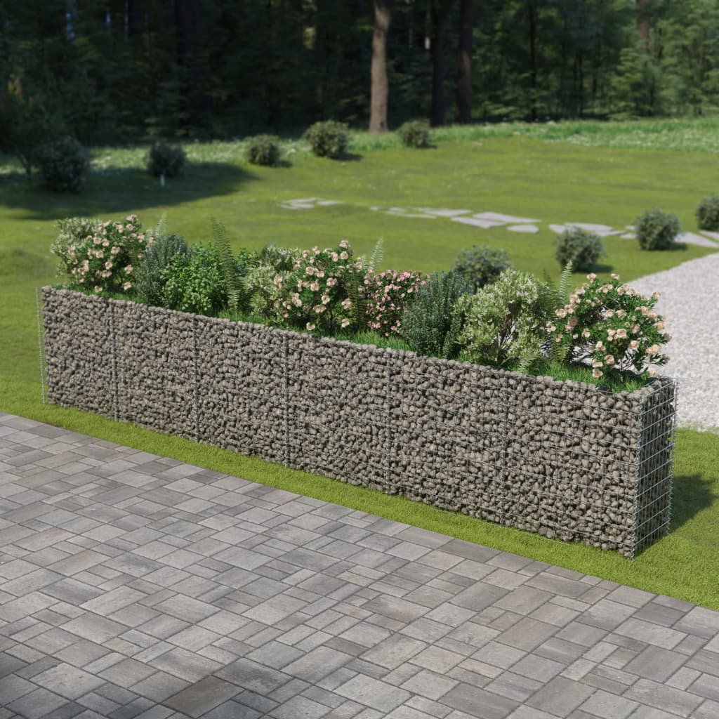Vidaxl Gabion Planning Boîte augmentée 540x50x100 cm en acier galvanisé