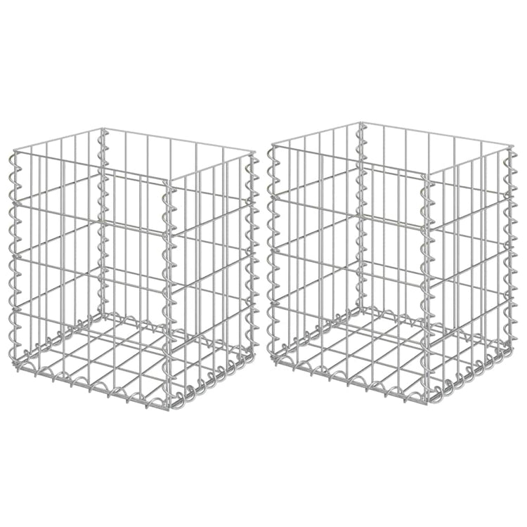 Gabions Vidaxx 2 pcs 30x30x40 cm acier galvanisé