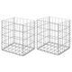 Gabions Vidaxx 2 pcs 30x30x40 cm acier galvanisé