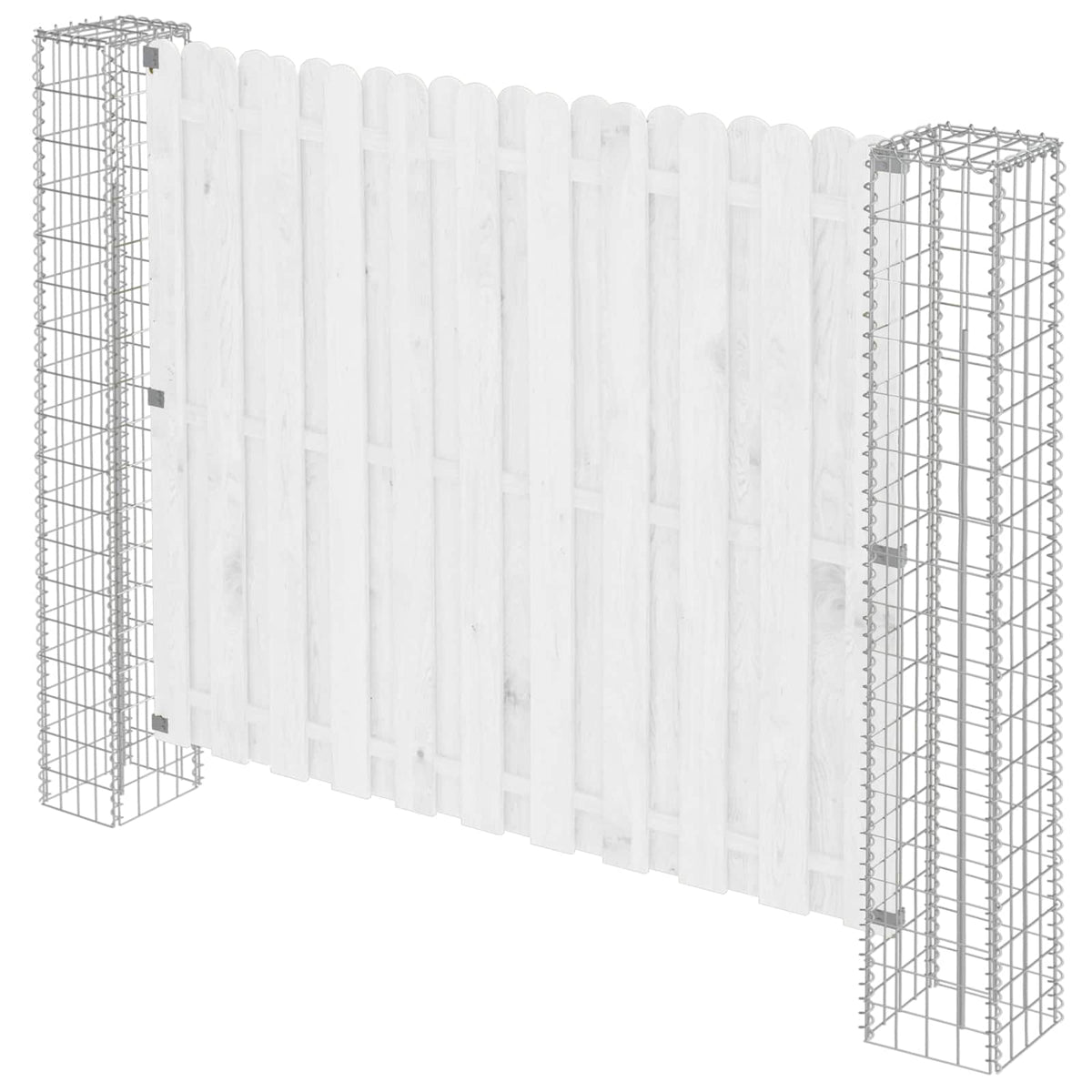 Vidaxl poteau de clôture 2 pcs argent 20 x 20 x 190 cm métal