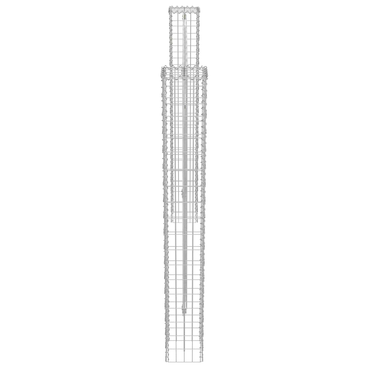Vidaxl poteau de clôture 2 pcs argent 20 x 20 x 190 cm métal