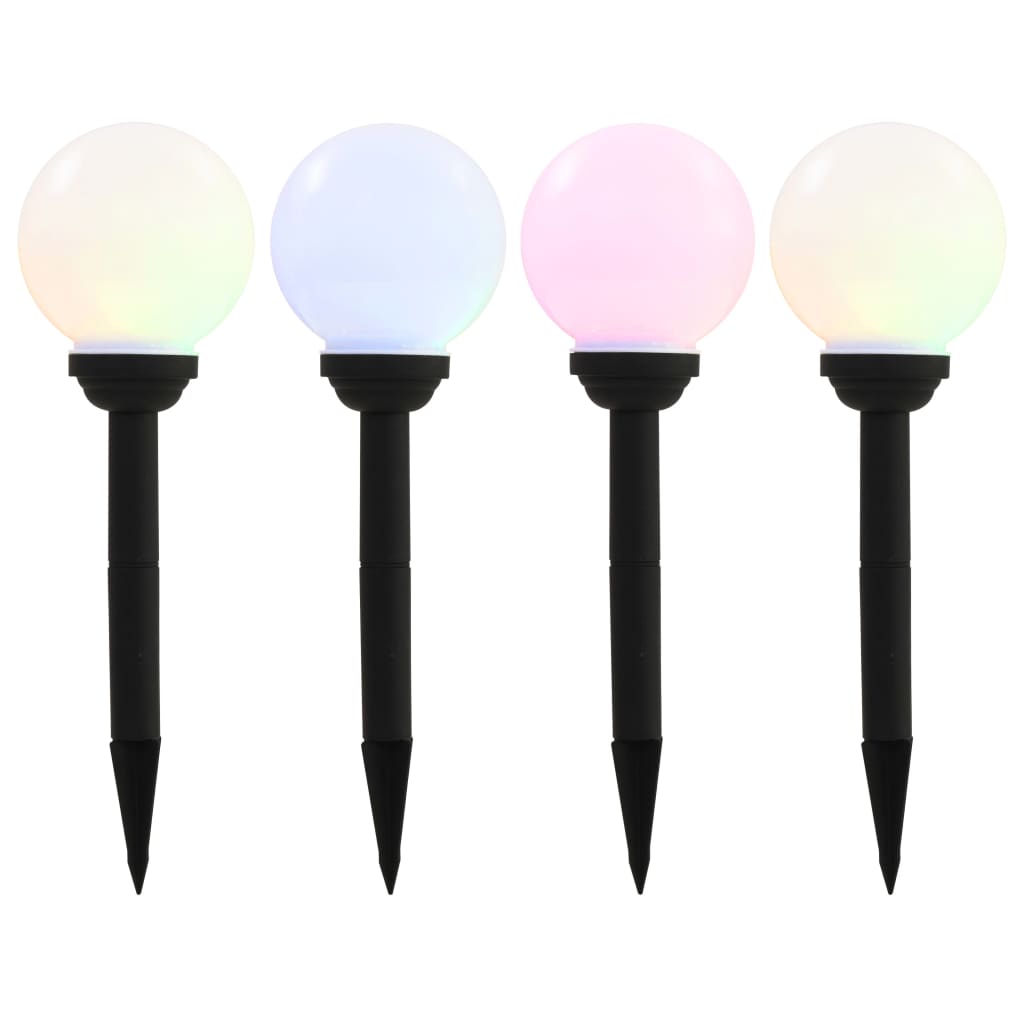 Lampes solaires LED Vidaxl autour de 15 cm RVB 4 STS