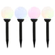 Lampes solaires LED Vidaxl autour de 15 cm RVB 4 STS