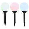 Lampes solaires LED Vidaxl autour de 20 cm RVB 3 STS